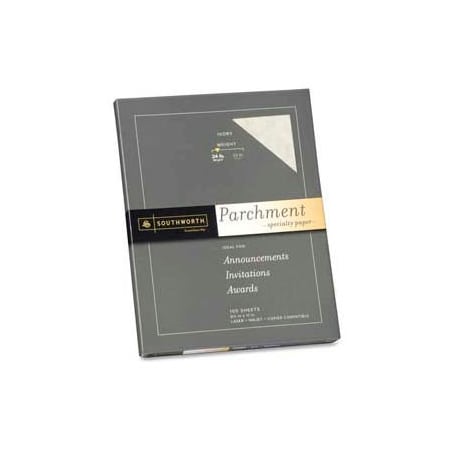 Southworth Company Southworth¬Æ Parchment Specialty Paper, 8-1/2" x 11", 24 lb, Ivory, 100 Sheets/Pack P984CK
